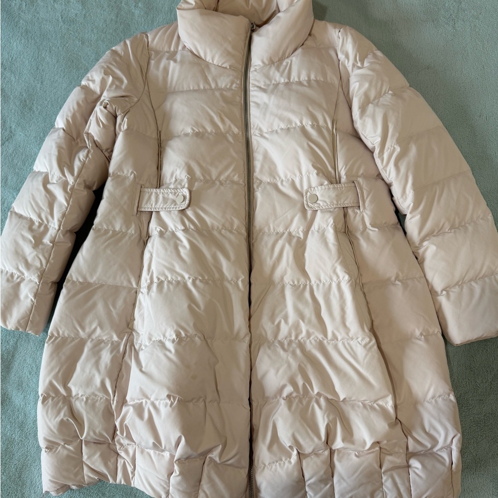 Women's Pink Beige Puffer Jacket
